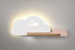 LAMPA CLOUD KINKIET ŚCIENNY 5W LED IQ KIDS BIAŁY+RÓŻOWY