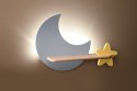 LAMPA MOON KINKIET ŚCIENNY 5W LED IQ KIDS SZARY+ZŁOTY