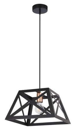 Origami lampa wisząca czarny 1x40w e27 klosz czarny