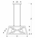 Origami lampa wisząca czarny 2x40w e27 klosz czarny