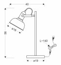 RENO LAMPA STOŁOWA CZARNY 1X40W E27 KLOSZ CZARNY