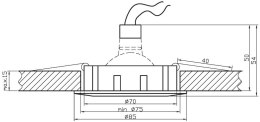 UO-13 GAB MR16 ZŁOTO PATYNA OPR.UCHYL.ODLEW