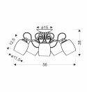 AMBA LAMPA SUFITOWA 5X40W E27 BIAŁY