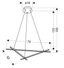 ANDROS LAMPA WISZACA 70X62 30W LED SREBRNY 4000K APETI