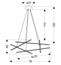 ANDROS LAMPA WISZĄCA 82X78 50W LED SREBRNY 4000K APETI