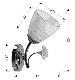 ARIAM LAMPA KINKIET 1X40W E27 BIAŁY