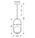 CORDEL LAMPA WISZĄCA 1X28W G9 MOSIĄDZ