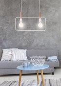 FRAME LAMPA WISZĄCA 2X60W E27 BIAŁY