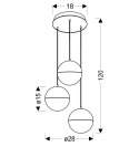 FURNI LAMPA WISZĄCA TALERZ 3X5W LED ZŁOTY 4000K APETI