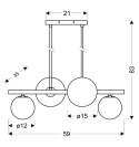 KAMA LAMPA WISZĄCA 4X28W G9 MOSIĄDZ