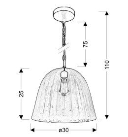 LAMPA VASE ZWIS 30 1X60W E27 NIEBIESKI