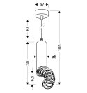 LAMPA WISZĄCA TUBA 1X50W GU10 5,8/30 CZARNY