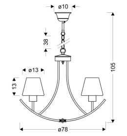 LONDYN LAMPA WISZĄCA 3X60W E27 CZARNY