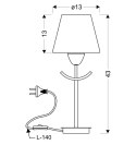 LONDYN LAMPKA GABINETOWA 1X60W E27 CZARNY