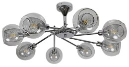 OZZO LAMPA WISZĄCA 8X40W E14 CHROM KLOSZ BEZBARWNY