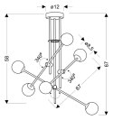 PAKSOS LAMPA WISZĄCA 6XMAX 5W G9 LED CZARNY APETI