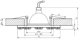 SS-20 CH/SI MR16 CHROM OPR. STROP. STAŁA KWADRATOWA SZKŁO SIENA