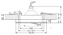 SSU-13 CH/BK MR16 CHROM oczko sufitowe lampa sufitowa UCHYLNA KWADRATOWA SZKŁO CZARNE