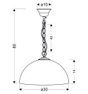 SUGAR LAMPA WISZĄCA 1X60W E27 PATYNOWY