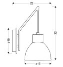 VARIO LAMPA KINKIET 1X60W E27 CZARNY