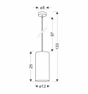 Aragona lampa wisząca czarny 1x60 e27 abażur korkowy