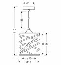 ELUNA LAMPA WISZĄCA CZARNY 1X60 E27 KLOSZ BURSZTYNOWY