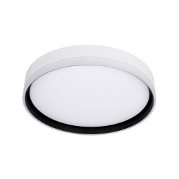 Florida lampa sufitowa plafon biały+czarny 24w led 39 cm klosz biały