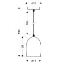 ICARO LAMPA WISZĄCA CZARNY 1X40W E27 KLOSZ CZARNY