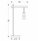 IZZY LAMPA GABINETOWA 1X60W E27 CZARNY