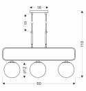 Jove lampa wisząca mosiądz 3x20w g9 klosz biały