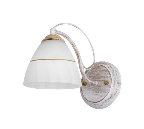 LAMPA FANETTA KINKIET 1X60W E27 BIAŁO ZŁOTY