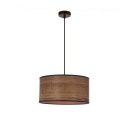 Legno lampa wisząca czarny 30 1x40w e27 abażur dębowy