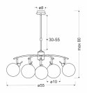 Lentini lampa wisząca patynowy 5x40w g9 klosz bursztynowy