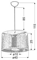 MADRAS LAMPA WISZĄCA 3X40W E14 BIAŁY