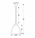 Menti lampa wisząca biały 1x60w e27 klosz biały