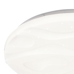 Nevada lampa sufitowa plafon biały 15w led 29 cm klosz biały efekt sky