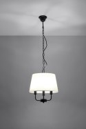 Pasteri lampa wisząca czarny matowy 3x40w e14 abażur beżowy