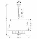 Pasteri lampa wisząca czarny matowy 4x40w e14 abażur beżowy