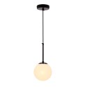 Pompei lampa wisząca czarny 1x40w e27 klosz biały 15cm