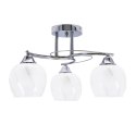 Prego lampa sufitowa chromowy 3x40w e27 klosz bezbarwny