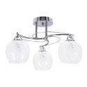 Prego lampa sufitowa chromowy 3x40w e27 klosz bezbarwny