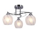 Prego lampa sufitowa chromowy 3x40w e27 klosz bezbarwny