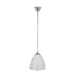 Scordia lampa wisząca chromowy 1x60w e27 klosz biały+srebrny