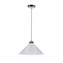 AVOLA LAMPA WISZĄCA CHROMOWY 26 1X60W E27 KLOSZ BIAŁY