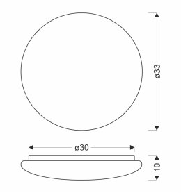 BELINA LAMPA SUFITOWA PLAFON 33CM 24W LED 4000K KLOSZ BIAŁY