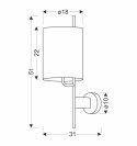 BENDI LAMPA KINKIET CZARNY 1X40W E27 ABAŻUR ZIELONY