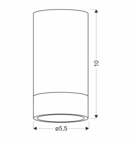 CONTI LAMPA SUFITOWA TUBA 1X15W GU10 5,5/10 BIAŁY+DREWNIANY