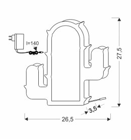 Cactus duży lampa stołowa 10w led 3000k iq kids zielony
