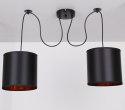 Candida p lampa wisząca czarny 2x40w e27 abażur czarny