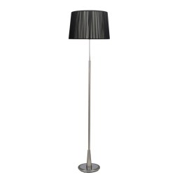 DERA LAMPA PODŁOGOWA SATYNA 1X60W E27 ABAŻUR CZARNY